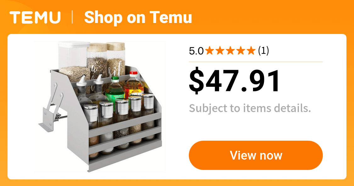 Awakesdream * 2-Tier Pull Down Cabinet Organizer - Stainless Steel Space-Saving Spice Rack with * Rails, Adjustable Shelves for Up