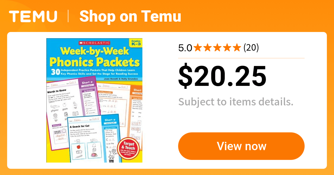 Week-By-Week Phonics Packets: Grades K-3