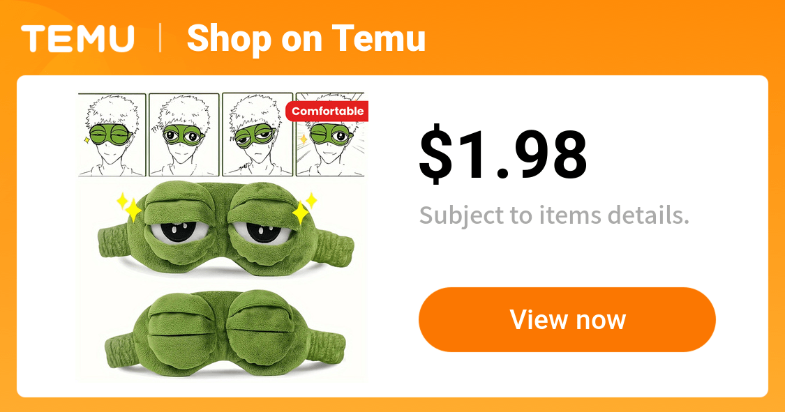 soft comfortable frog shaped sleep mask alcohol free ideal - Temu