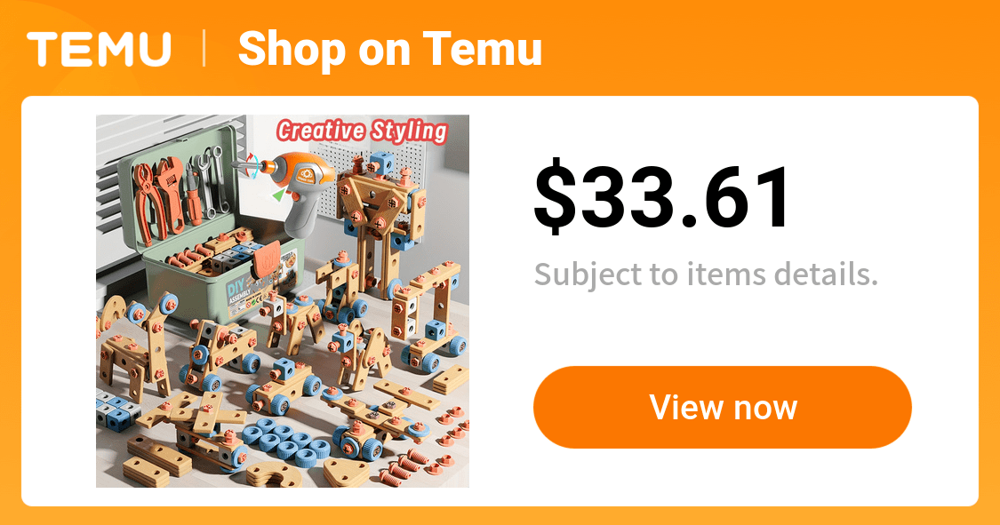 playhouse tool kit childrens diy early learning toy - Temu