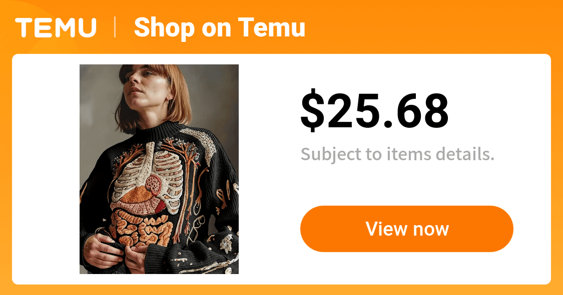 womens elegant anatomical heart lungs graphic sweater chunky - Temu