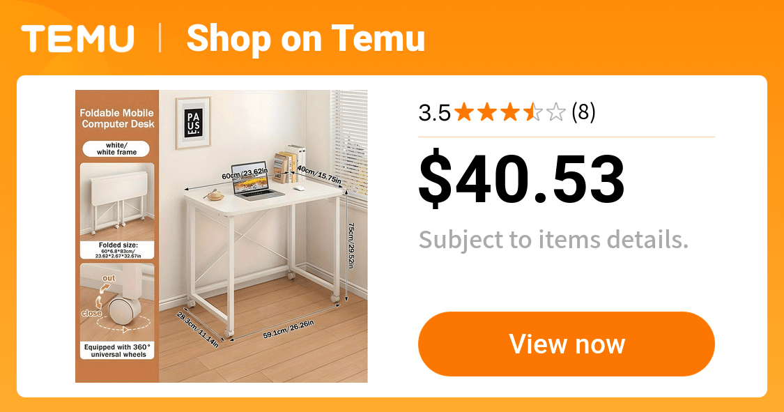 Movable Folding Table (Stylish *)(23.6x15.7 inches) * for * on *