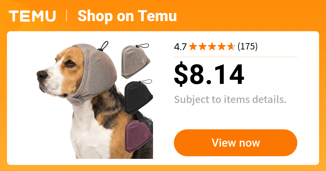 Dog Soothing Hoodie with 0.79 Foam Pad for Noise Protection And Relief, Adjustable Non-slip Dog Headscarf for Grooming, Bathing, Fireworks And Thunder