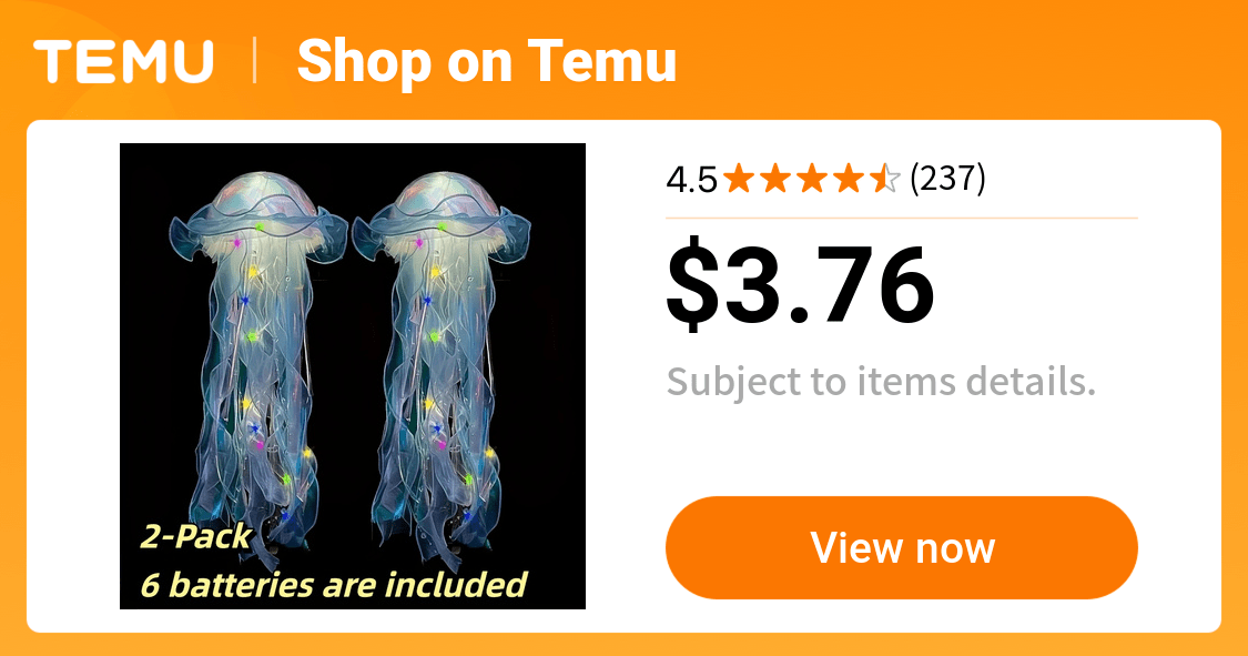 2pcs jellyfish led string lights remote free switch energy - Temu
