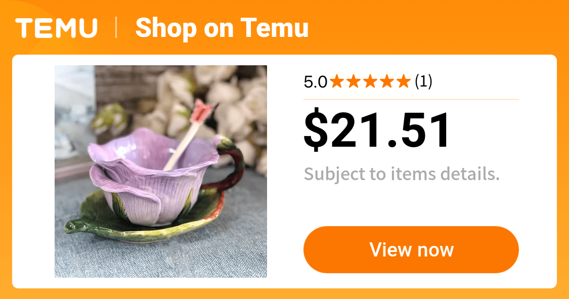 a set hand painted ceramic rose cups saucers featuring a 3d - Temu
